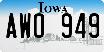 IA license plate AWO949