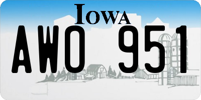 IA license plate AWO951