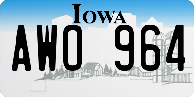 IA license plate AWO964