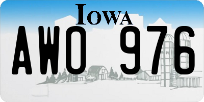 IA license plate AWO976