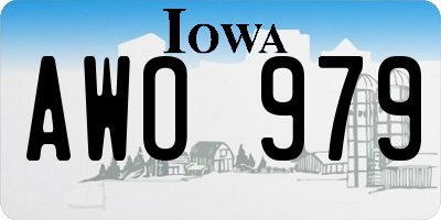 IA license plate AWO979