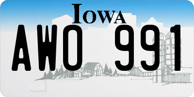 IA license plate AWO991