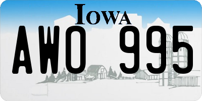 IA license plate AWO995
