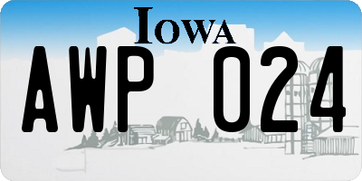 IA license plate AWP024
