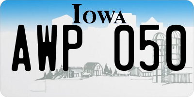 IA license plate AWP050