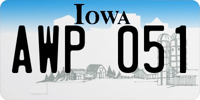IA license plate AWP051