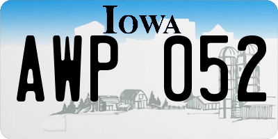 IA license plate AWP052