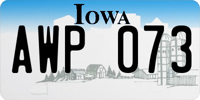 IA license plate AWP073
