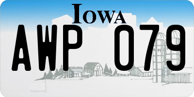 IA license plate AWP079