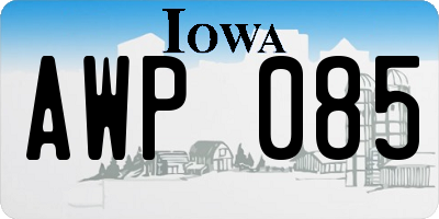 IA license plate AWP085