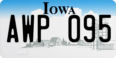 IA license plate AWP095