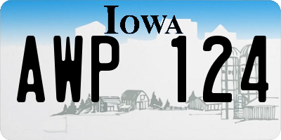 IA license plate AWP124