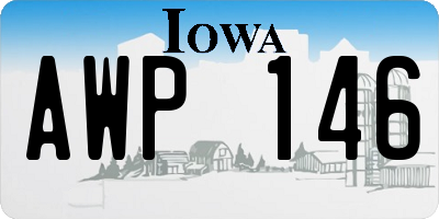IA license plate AWP146