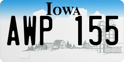 IA license plate AWP155