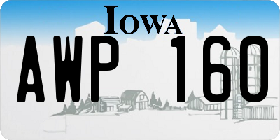 IA license plate AWP160