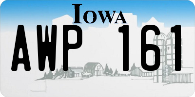 IA license plate AWP161