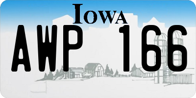 IA license plate AWP166