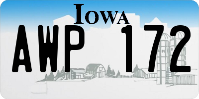 IA license plate AWP172