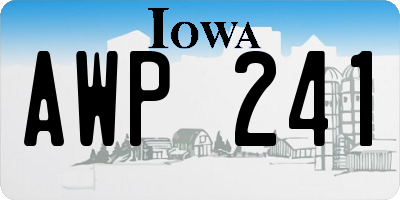 IA license plate AWP241