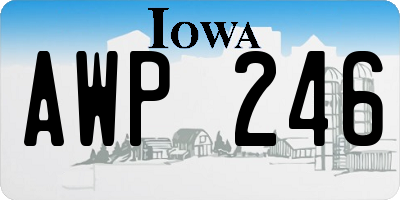 IA license plate AWP246