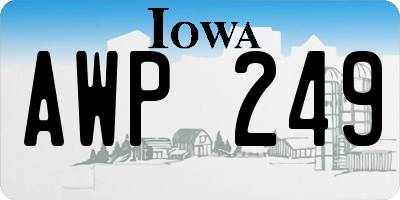 IA license plate AWP249