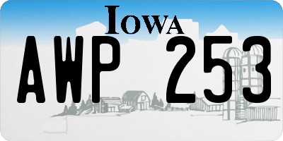 IA license plate AWP253