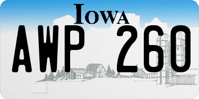 IA license plate AWP260