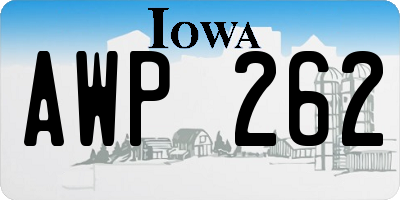IA license plate AWP262