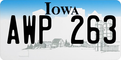 IA license plate AWP263