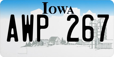 IA license plate AWP267