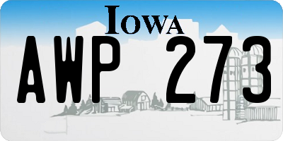 IA license plate AWP273