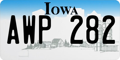 IA license plate AWP282