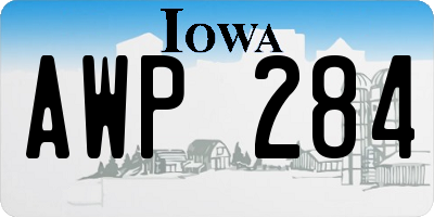 IA license plate AWP284
