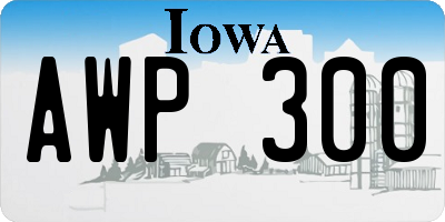 IA license plate AWP300