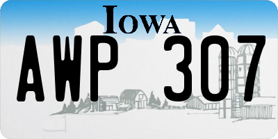 IA license plate AWP307