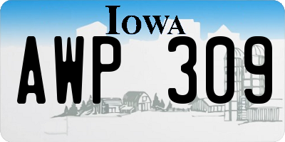 IA license plate AWP309