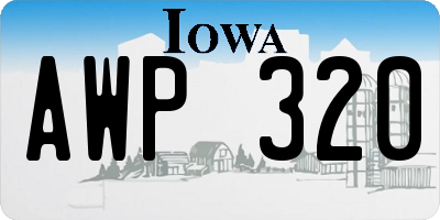 IA license plate AWP320