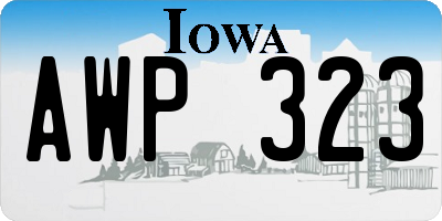 IA license plate AWP323