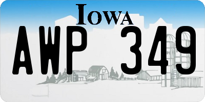 IA license plate AWP349