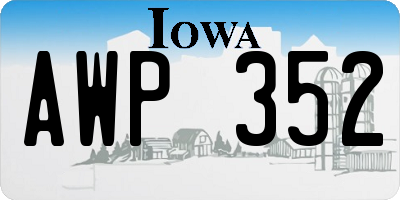 IA license plate AWP352