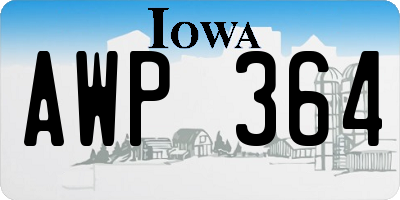 IA license plate AWP364