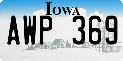 IA license plate AWP369