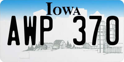 IA license plate AWP370