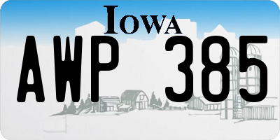 IA license plate AWP385