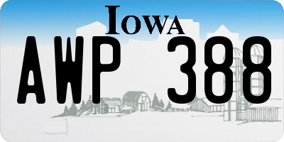 IA license plate AWP388