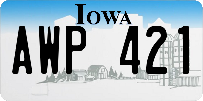 IA license plate AWP421