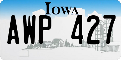 IA license plate AWP427