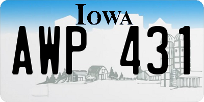 IA license plate AWP431
