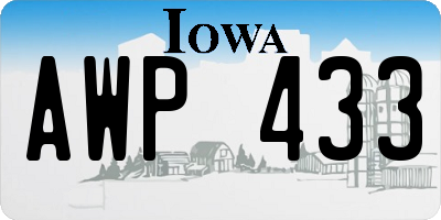 IA license plate AWP433