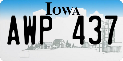 IA license plate AWP437